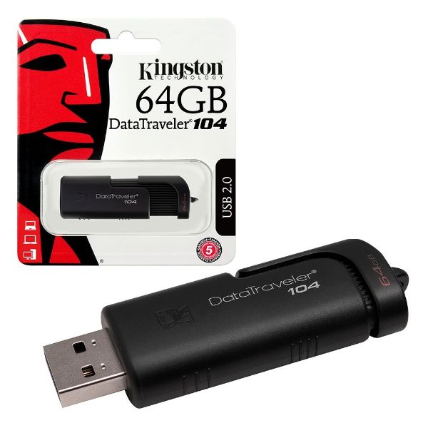 11424 - FLASH KINGSTON 64GB DT104 NEGRO 11424 - FLASH KINGSTON 64GB DT104 NEGRO