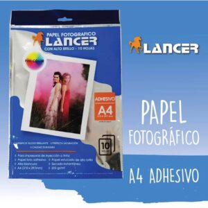 12571 - PAPEL FOTO A4 ADHESIVO 205GR X10